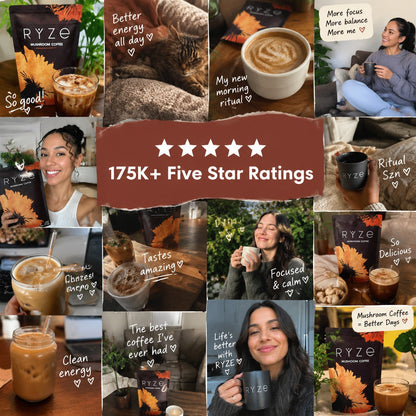 Mushroom Coffee, Dark Roast, Adaptogenic Blend, 30 Servings